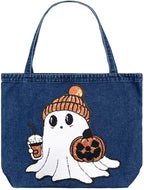 Halloween Ghost Iron on Patches Pumpkin Chenille Embroidery Sew on Stickers Applique for DIY Crafts T Shirt Clothing Jackets Backpacks Jeans Party Decorations Accessories