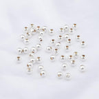 Silver Plated Round Spacer Beads 5mm 60pcs for Jewelry Making Findings Non Tarnish