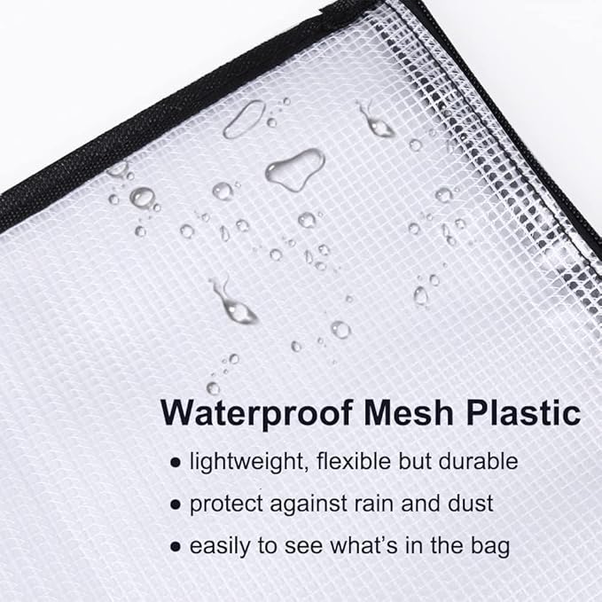 Opret 2 Pack 19x25 inch Art Portfolio Bags, Artwork Storage Case with Handle and Zipper Vinly Mesh Folder Organizers for Bulletin Boards, Scrapbooks, Keepsake and Poster Storage