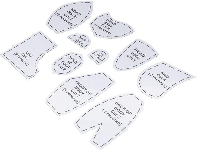 Memory Bear Sewing Pattern, 12 inch DIY Quilting Templates, Acrylic Material for Teddy Bear Making