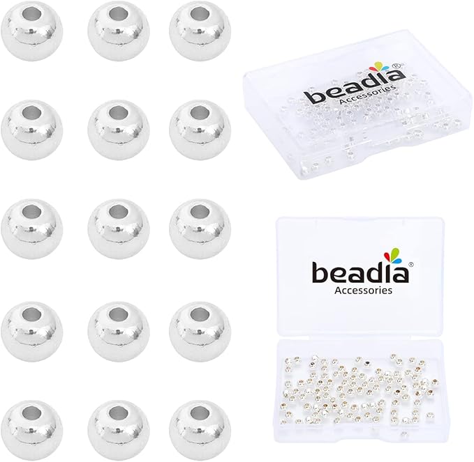 Silver Plated Round Spacer Beads 4mm 100pcs for Jewelry Making Findings Non Tarnish