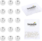 Silver Plated Round Spacer Beads 4mm 100pcs for Jewelry Making Findings Non Tarnish