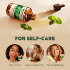 KUKKA Spearmint Essential Oils - 4 Fl Oz - for Hair, Skin, Diffuser, Aromatherapy & DIY Soap Making Scent