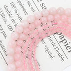 60pcs 6mm Natural Stone Beads Rose Quartz Beads Crystal Gemstone for Jewelry Making, DIY Bracelet Necklace