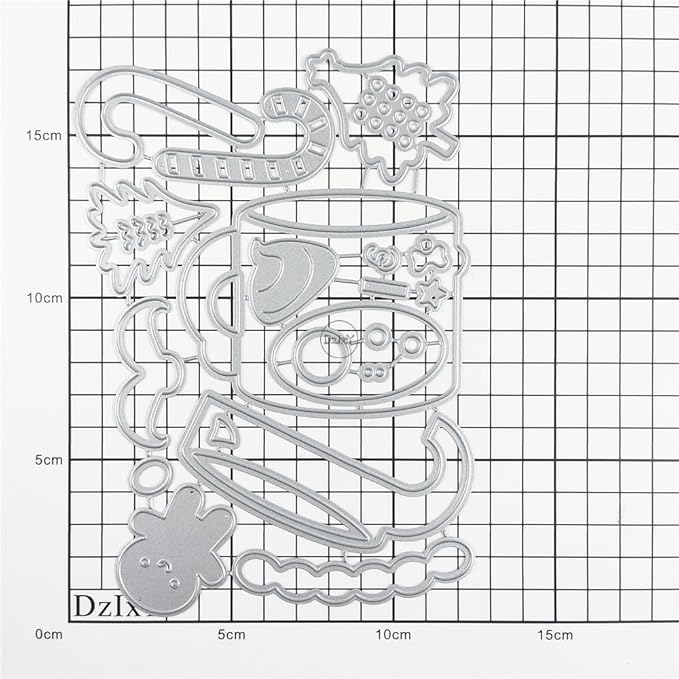 DzIxY Christmas Cup Doll Metal Cutting Dies for Card Making Kit Embossing Paper Die Cuts Scrapbook Machine Stencils Storage Pockets Supplies