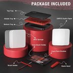 Wet Pallet for Painting Miniatures - Golden Maple 2 in 1 Dry and Wet Palette with Lid, Including 11 Miniature Paint Brushes,100PCS Palette Paper, 4PCS Sponges, Paint Brushes Holders