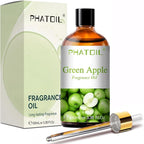 PHATOIL Green Apple Fragrance Oils for Aromatherapy, 3.38FL.OZ Diffuser Oils for Home, Perfect for Aromatherapy, Humidifiers, Yoga, DIY Candle and Soap Making - 100ml