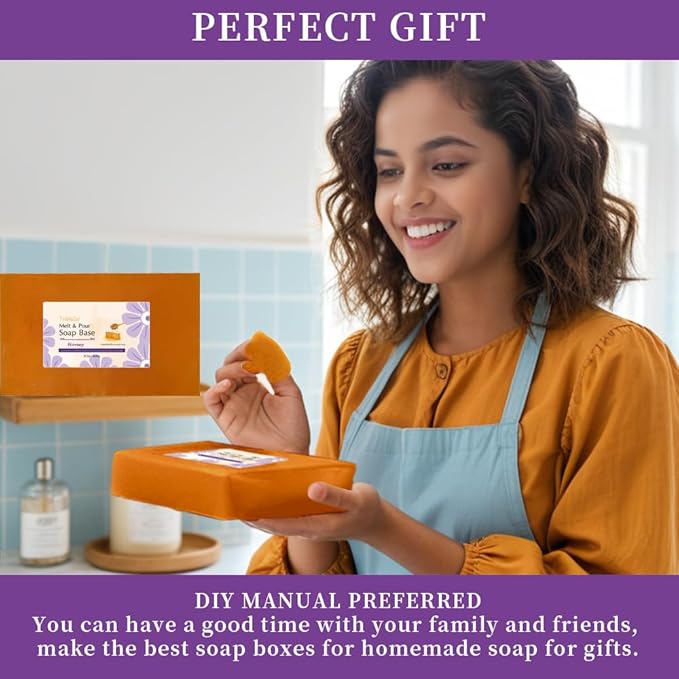 Honey Soap Base Gift Set Vegan,Natural,Soap Making Supplies 10lbs,DIY Handmade for Crafting Making