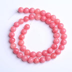 120PCS 6MM Natural Stone Pink Jade Beads Rhodochrosite Chalcedony Beads for Jewelry Making DIY Bracelet 2 Strands