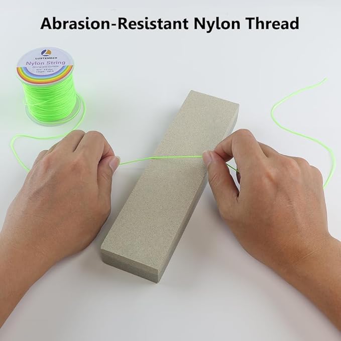 0.8mm Nylon String, Strong Bracelet String, Durable Nylon Cord for Jewelry Making, Bracelets, Beading, Necklaces, Rattail Braiding, Kumihimo, Wind Chimes, Blinds and Handicrafts