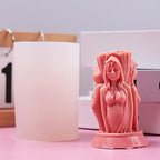 Triple Face Witch Molds Witch Candle Resin Mold - Resin Casting Silicone Molds for Home Decor & Candle Making Wave Spiral Mold