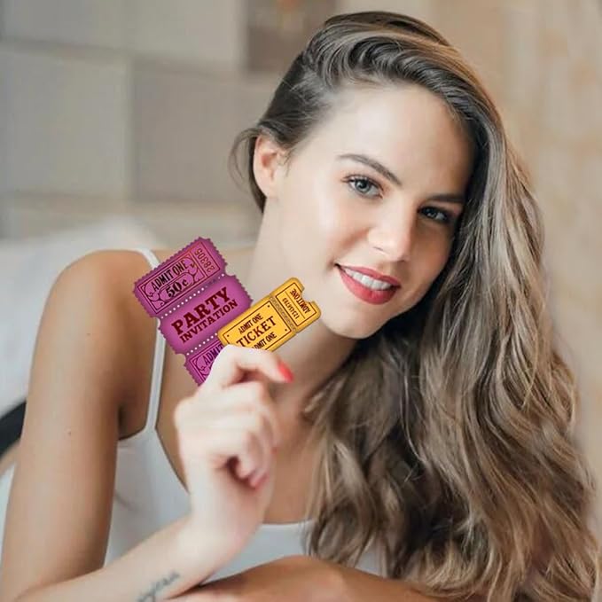 GLOBLELAND Tickets Clear Stamps for Cards Making Movie Ticket Clear Stamp Seals 5.83x8.27inch Transparent Stamps for DIY Scrapbooking Photo Album Journal Home Decoration