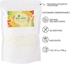 Soy Wax Flakes-Natural Candle Making Supplies-DIY Soy Wax-2 lb Bag