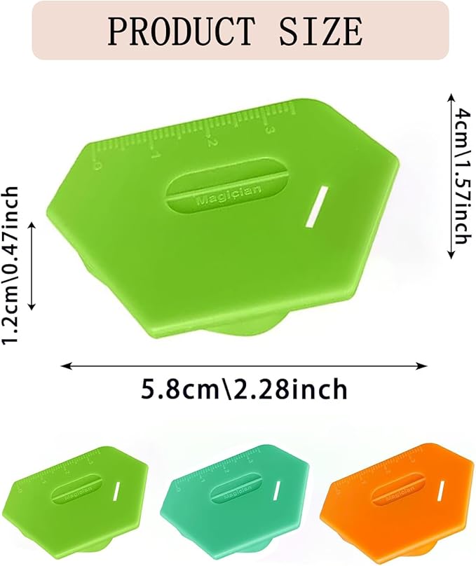 3 PCS Magnetic Seam Guide for Sewing Machine, 2025 Upgraded Multifunctional Polygonal Hemmer Seam Guide with Scale, Sewing Accessories Supplies Tool
