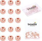 Rose Gold Plated Round Spacer Beads 4mm 100pcs for Jewelry Making Findings Non Tarnish