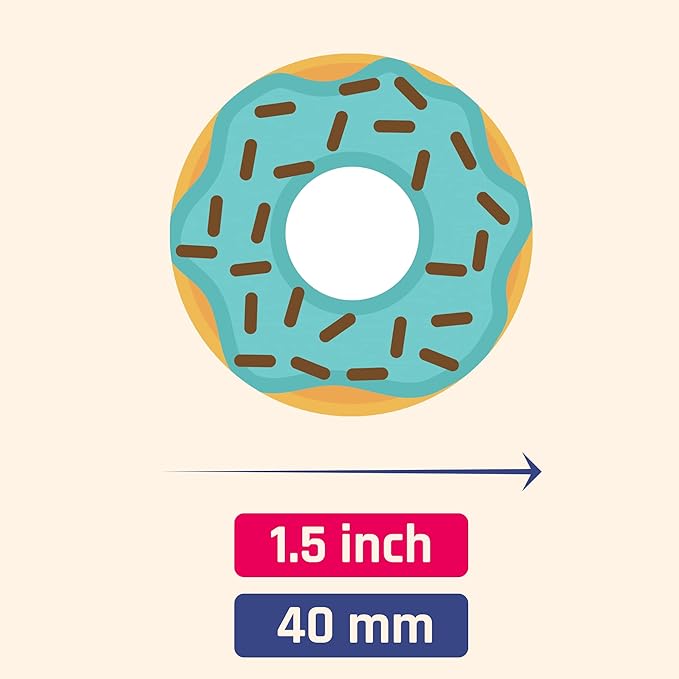 40 Sheets - Donut Stickers for Party Favors - 400 Stickers, 1.5"