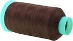 Mandala Crafts Bonded Nylon Thread Dark Brown Heavy Duty Sewing Threads - 2843 YDs Size 46 210D T45 Tex 45 Thread for Leather Jeans Weaving Outdoor Marine Upholstery Threads