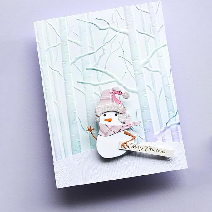DzIxY Christmas Snowman Hat Metal Cutting Dies for Card Making Kit Embossing Paper Die Cuts Scrapbook Machine Stencils Storage Pockets Supplies