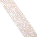 Natural Pearl Beads Side Hole 6-7mm White Freshwater Cultured Loose Gemstone Beads for DIY Jewelry Making 13.8''/Strand