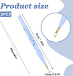2 PCS Adjustable Embroidery Punch Needle Threader, Felting Threader Needle Pen Tool with Wire Guide for DIY Handmade Art Crafts, Stitching Applique Embellishment, Embroidery Rug, Rug Punch Tool