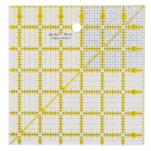 HONEYSEW 4PCS Square Set Quilting Ruler Acrylic Sewing Templates for Quilting and Sewing 2.5”, 4.5”, 6.5” and 9.5”