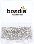 Platinum Plated Round Spacer Beads 2.5mm 500pcs for Jewelry Making Findings Non Tarnish