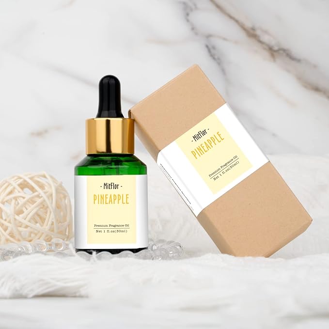 Pineapple Fragrance Oil, MitFlor Single Scented Oil, Large Size Premium Grade Fragrance Oil for Soap & Candle Making, Aromatherapy Oil, Sweet & Fruity Scent for Home Fragrance, 30ml