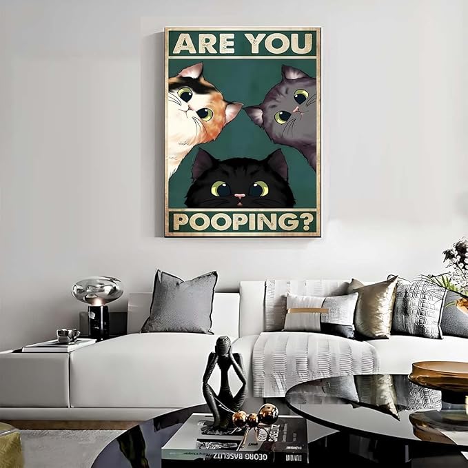 Lzyueyuan Cat Stamped Cross Stitch Kits for Adults Beginner,Animal Cross Stitch Ornament Kits Counted Embroidery Needlepoint Kits Home Decor 13.8X13.8 inch