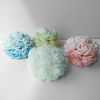Ball Rose Candle Molds 3D Round Flower Resin Mold - Resin Casting Silicone Molds for Home Decor & Candle Making Wave Spiral Mold