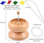 SHOP LC DELIVERING JOY Seed Bead Spinner Bowl - Wooden Bead Spinner for Jewelry Making with Seed Beads and Big Eye Beading Needle - Waist Kit Birthday Gifts for Womens
