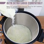 TOAUTO 16Lbs Large Wax Melter for Candle Making, Electric Wax Melting Container Holds 16Lbs Melted Wax with Heating Core Spout & Bottom Design for Commercial Candle Business