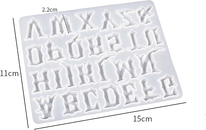 Gothic Mini Letter Alphabet Resin Casting Soap Making Silicone Candle Home Decorate Candle Making 3D Animal Clay Mold