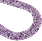 Natural Light Amethyst Spacer Beads Caps Flat Round Loose Beads for Beading Jewelry Making 3mmx2mm 38cm