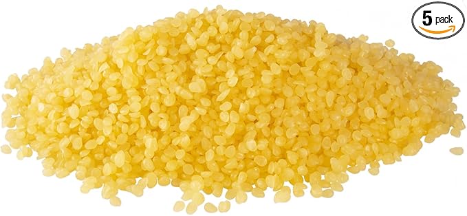 5-lb Pure Yellow Beeswax pellets - for Candles in All Shapes and Sizes, Beeswax Balm, Lip Balm, soap Making Supplies,Craft Projects DIY (80 oz.)