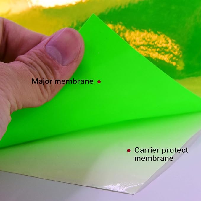 Holographic Opal Vinyl roll 12" x 5ft,Permanent Vinyl,SHOYISI Permanen Adhesive,for All Kinds of Cutting Machines(Opal Fluorescent Green)