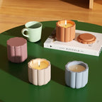 BOOWAN NICOLE Candle Vessel Silicone Mold for Concrete, Candle Jar Planter Molds Silicone Mould for DIY