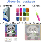 Latch Hook Rugs Kits for Kids Adults Beginners, Dinosaur Owl Smile Star Sunflower Dog Panda Small Large DIY Latch Hook Rug Making Kit for Girls and Boys