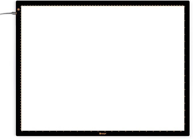 Daylight Wafer 3 Light Pad (A2+) Dimmable with Memory Function, Perfect for Tracing, Sketching, Scrapbooking and Other Craft Projects,18X23.5 inches, Black