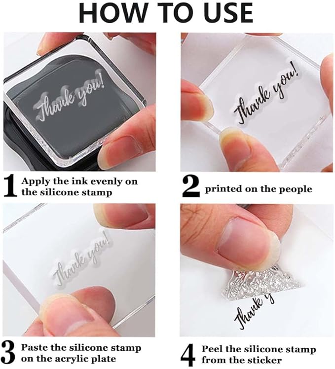 CHGCRAFT Baking Tools Clear Stamps Cake Transparent Silicone Stamps Baking Tools Silicone Clear Stamp for Cards Making DIY Scrapbooking Album Photo Journal