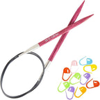 KnitPro Dreamz Circular Knitting Needles 16 inch, Size 10 (40cm, 6.00mm) with 10 Colorful Stitch Markers