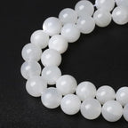 88pcs 4mm Natural White Moonstone Beads AAA Gemstone Round Loose Beads for Jewelry Making DIY Bracelets Necklaces Crystal Energy Healing Stone Beads 15" (4mm, White Moonstone)