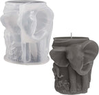 Elephant Cylinder Animal Resin Casting Silicone Mold for Home Decor & Candle Making Wave Spiral Mold