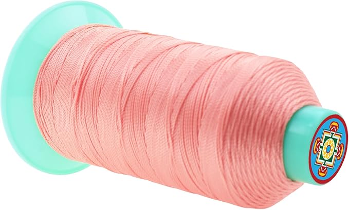 Mandala Crafts Bonded Nylon Thread Blush Heavy Duty Sewing Threads - 415 YDs Size 346 210D T350 Tex 350 Thread for Leather Jeans Weaving Outdoor Marine Upholstery Threads