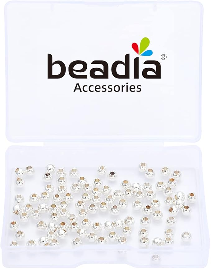 Silver Plated Round Spacer Beads 4mm 100pcs for Jewelry Making Findings Non Tarnish