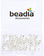 Silver Plated Round Spacer Beads 4mm 100pcs for Jewelry Making Findings Non Tarnish