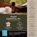 Gya Labs Thuja Essential Oil - 0.34 Fl Oz - for Hair, Skin, Diffuser, Aromatherapy & DIY Candle Making Scent