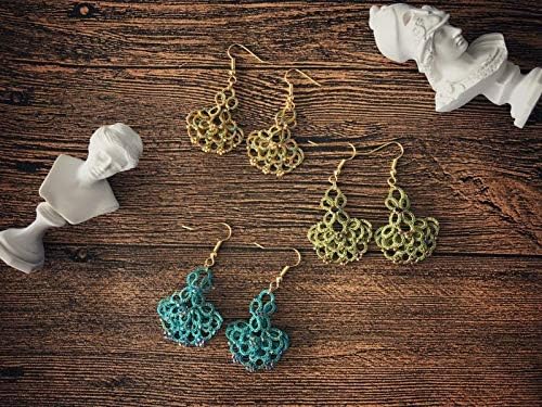 Simthread 6 Colors 3-Ply Metallic Shuttle Tatting Yarn 50 Meters Each for Shuttle Tatting Jewellery lacemaking #1