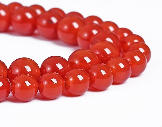6MM 60PCS Natural Stone Red Agate Loose Beads for Jewelry Making DIY Bracelet Semi Precious 1 Strand