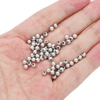 Platinum Plated Round Spacer Beads 4mm 100pcs for Jewelry Making Findings Non Tarnish