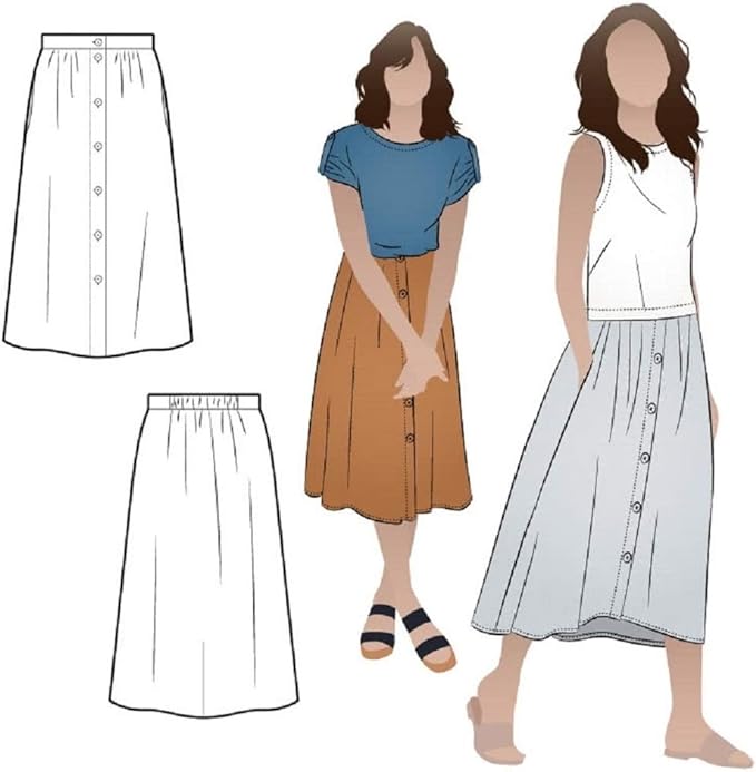 Style Arc Sewing Pattern - Bonnie Woven Skirt (Sizes 18-30)